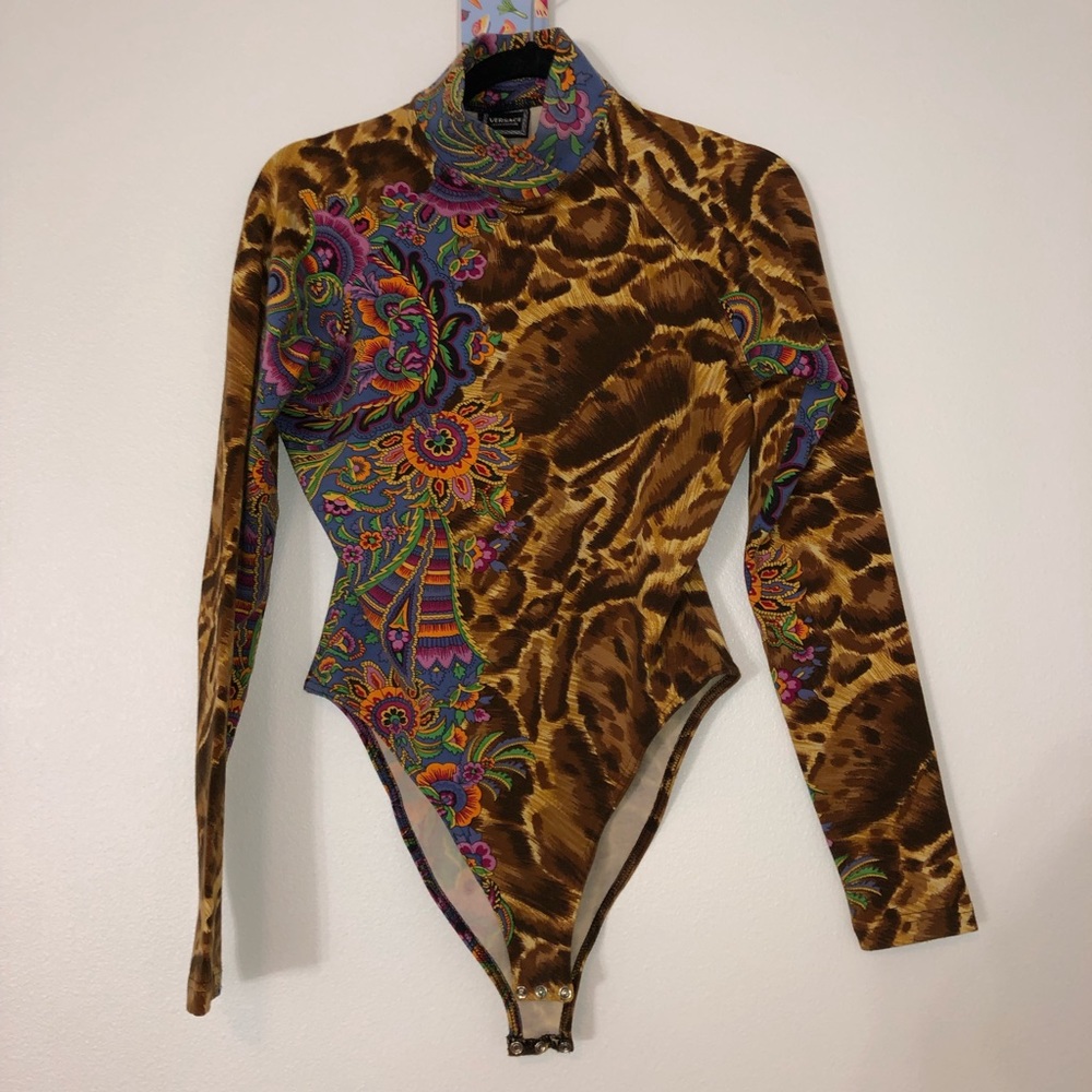 Vintage Versace Léopard Bodysuit